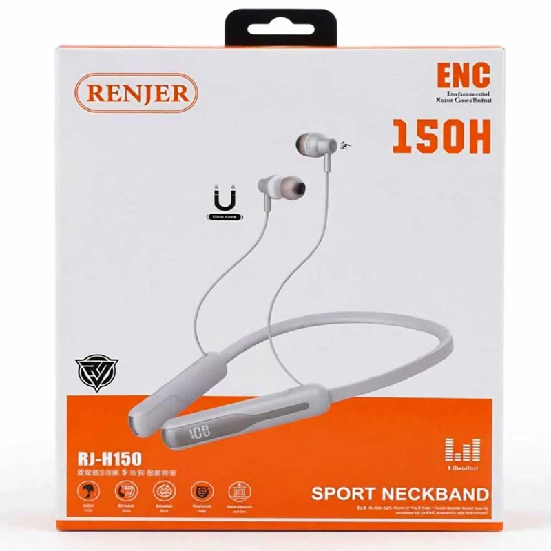 هدفون بلوتوث گردنی رنجر RENJER RJ-H150 ENC